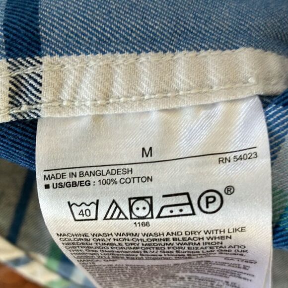 GAP M Unisex Loose Fit Shacket Plaid Jacket - Picture 9 of 13